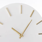 Wandklok Ø36 cm - Wit met Gouden Wijzers