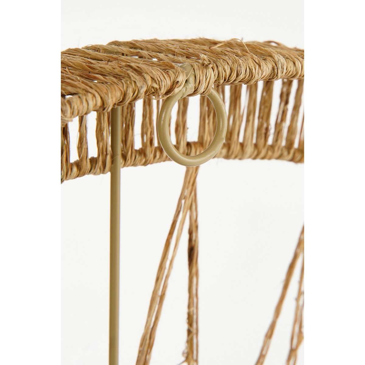 Ludy Wandspiegel Jute Ø70 cm Lichtbruin