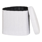 Medford Poef Wit Polyester 36,5x42,5x37,5 cm