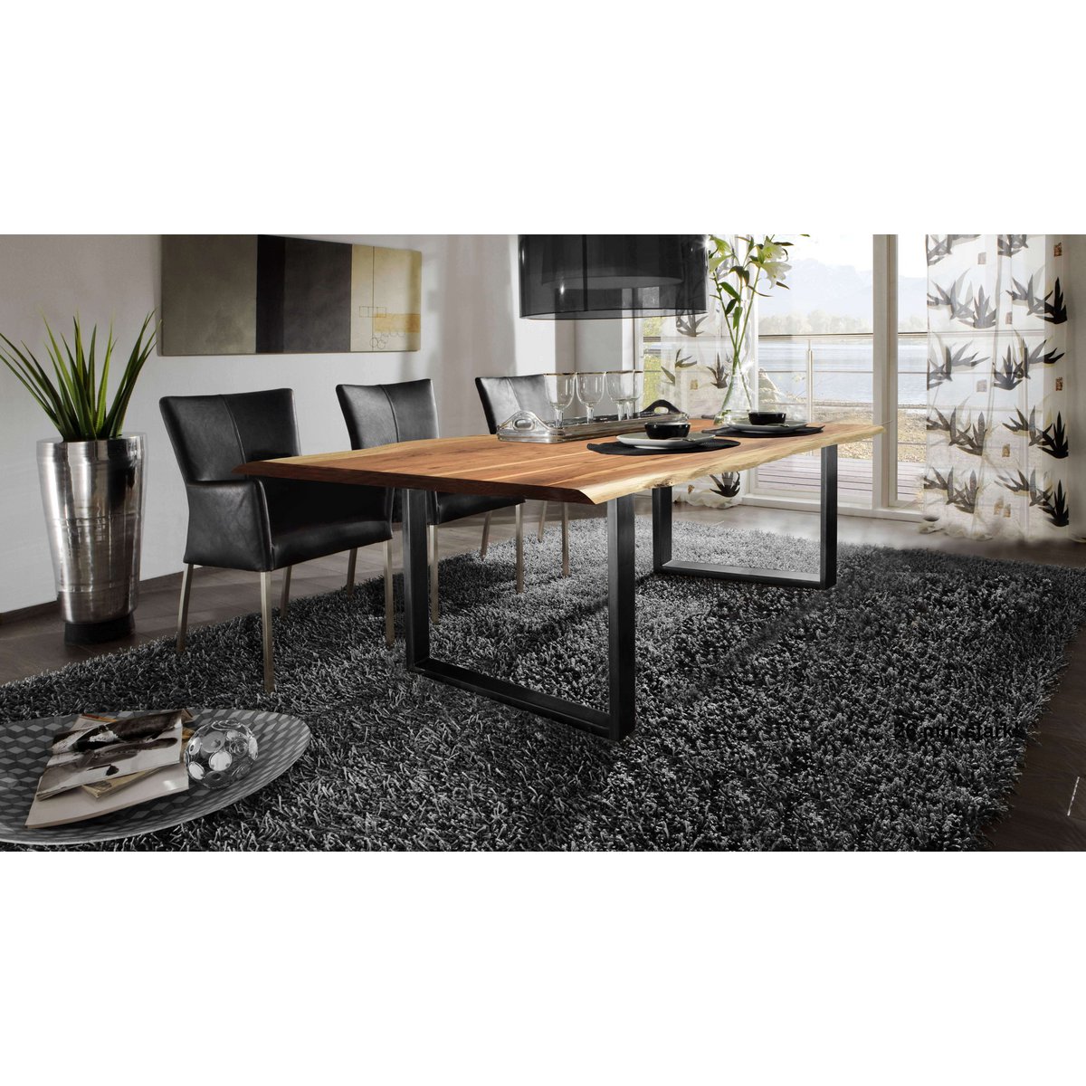 Tafel 160x85 cm natuurlijk acacia 36 mm