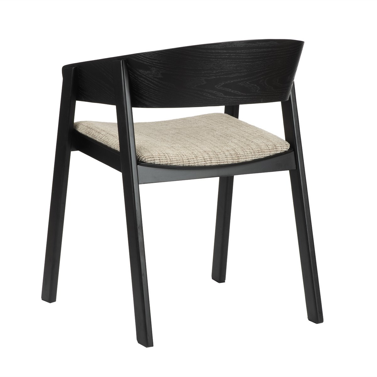 Edo houten fauteuils in zwart (Set van 2)