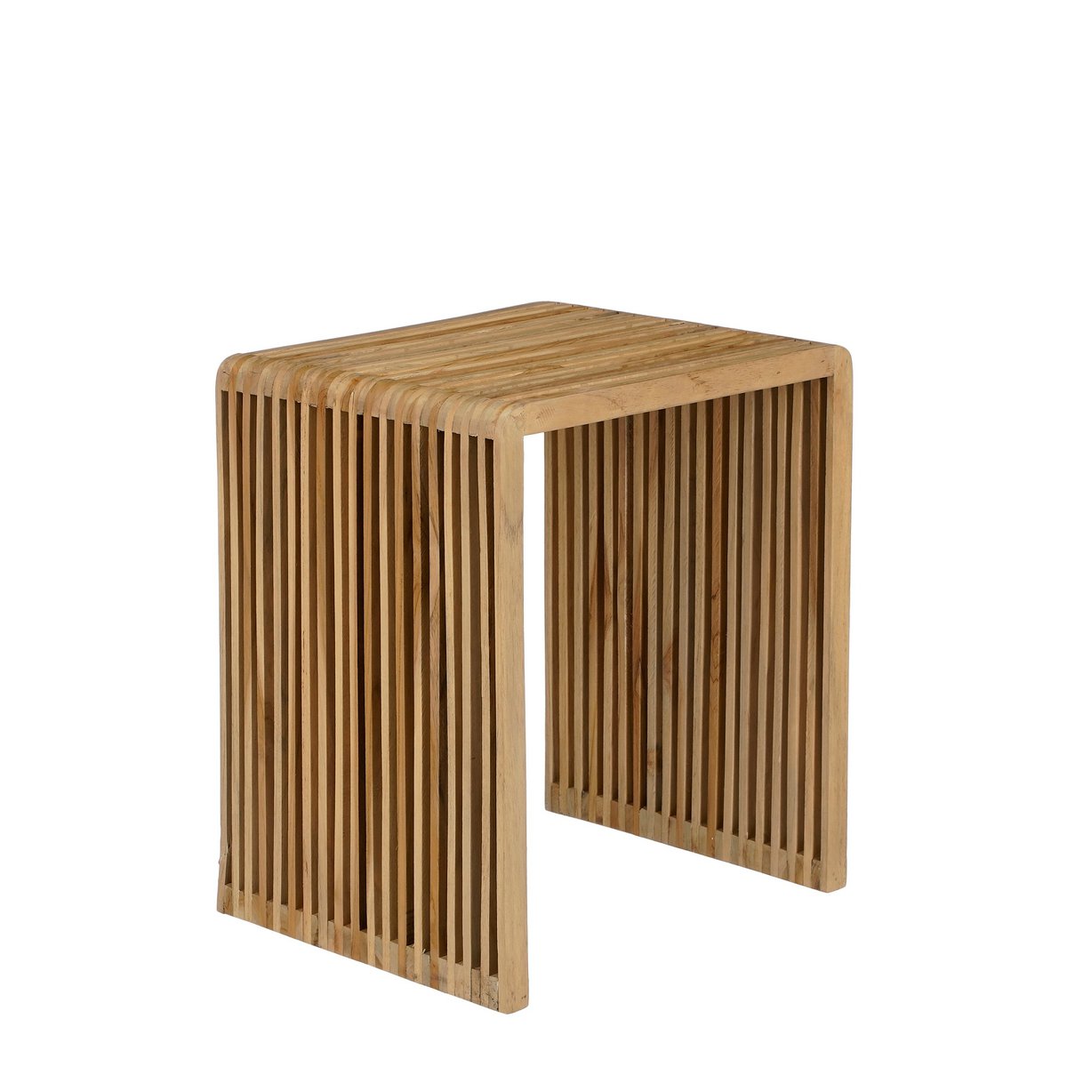Bijzettafel Set van 3 Gerecycled Hout Bruin - L44 x B34 x H50 cm