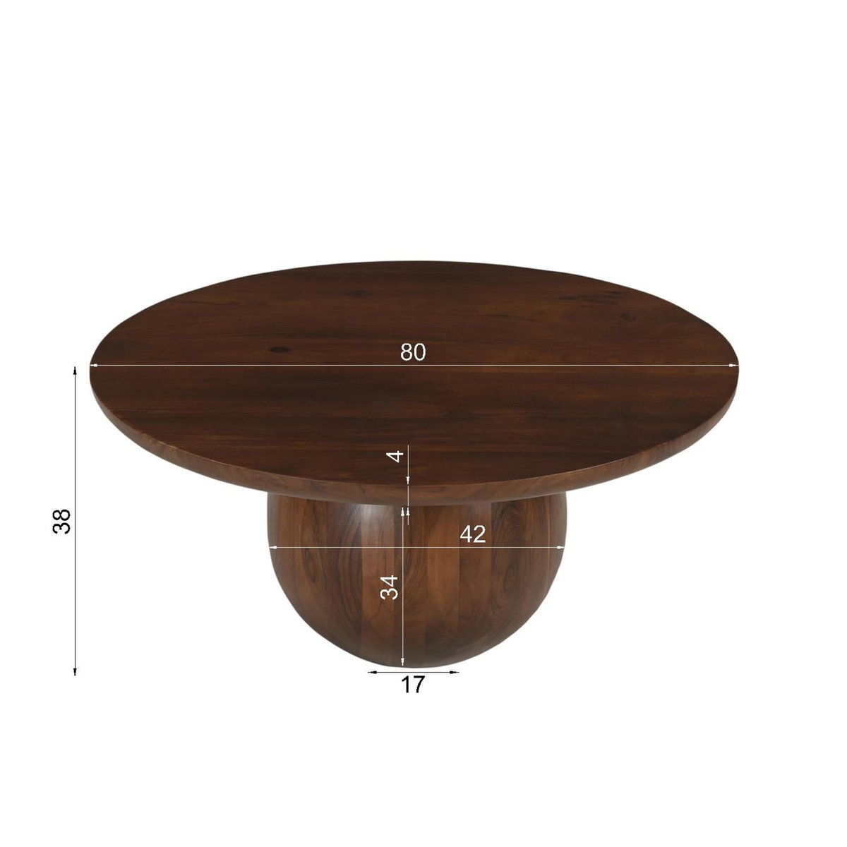 Coffee table 80x80cm Mango Wood