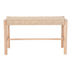 Abano Bank 35x80x45cm - Populierenhout & Papierkoord