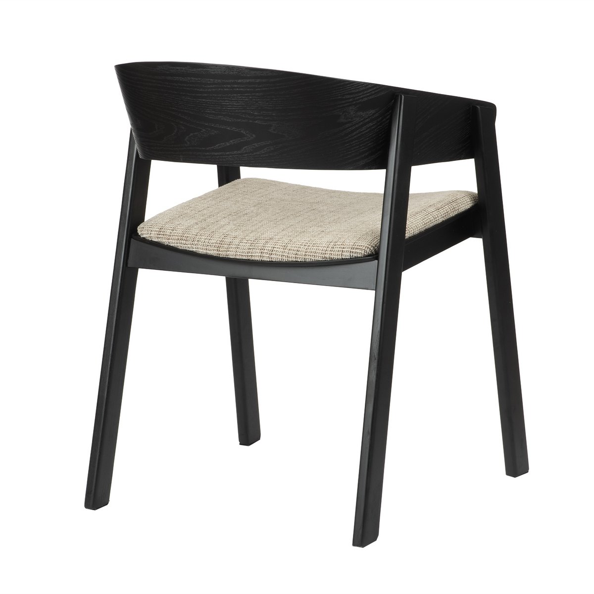 Edo houten fauteuils in zwart (Set van 2)