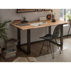 Tafel met zwart frame 160x85 cm