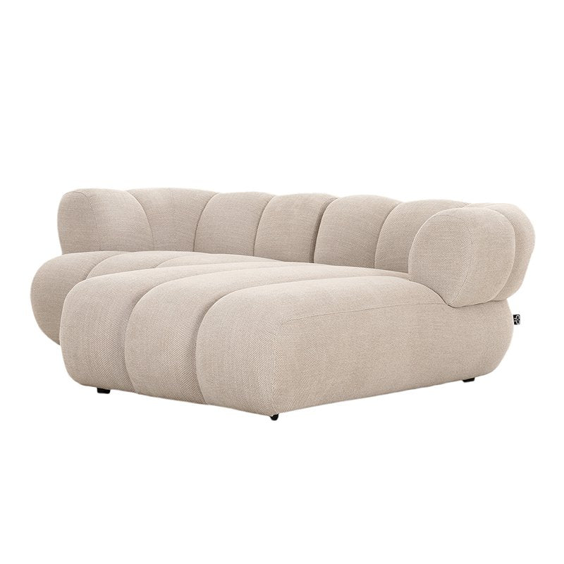 Beige 2,5-zits bank met rechter lounge in moderne woonkamer