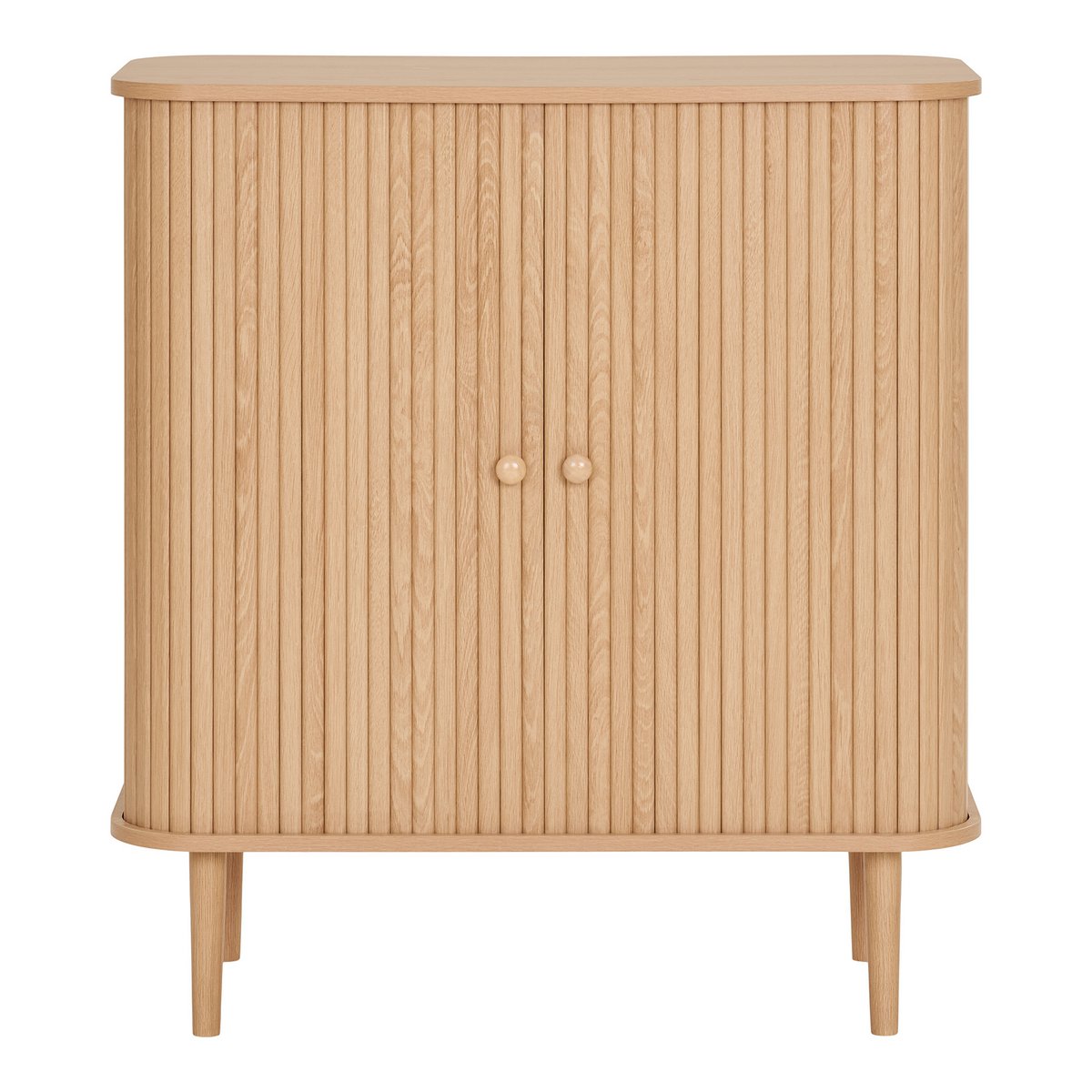 Natuurlijk MDF en pine sideboard met twee deuren in een moderne woonkamer