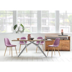 Tafel 240x100 cm met Houten Blad en IJzeren Frame