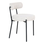Badalona Dining Chair Set of 2 - White Bouclé