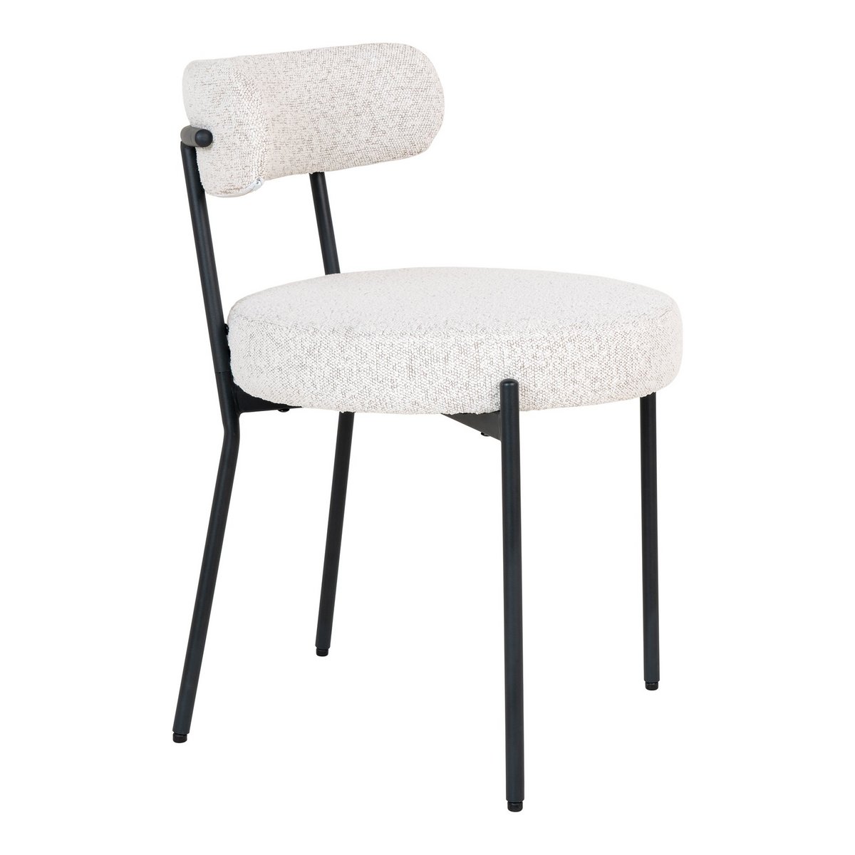 Badalona Dining Chair Set of 2 - White Bouclé