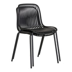 Branson Garden Chair Black Stackable 55x46.5x82 cm Set of 4