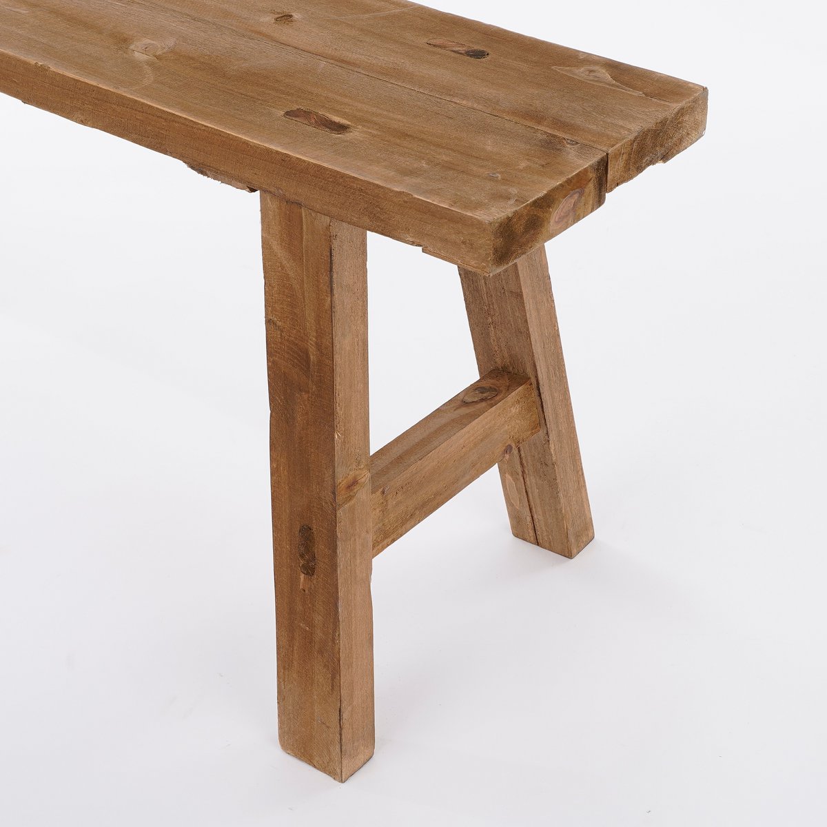 Houten Bankje - 108x20x37cm - Gerecycled  Hout - Bruin
