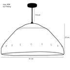 Hanglamp Jute Lichtbruin - H22 x Ø41 cm