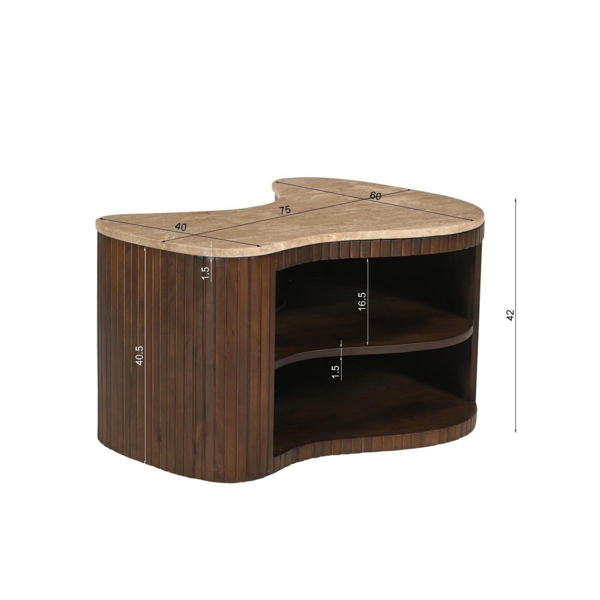 TV cabinet made of solid mango wood
