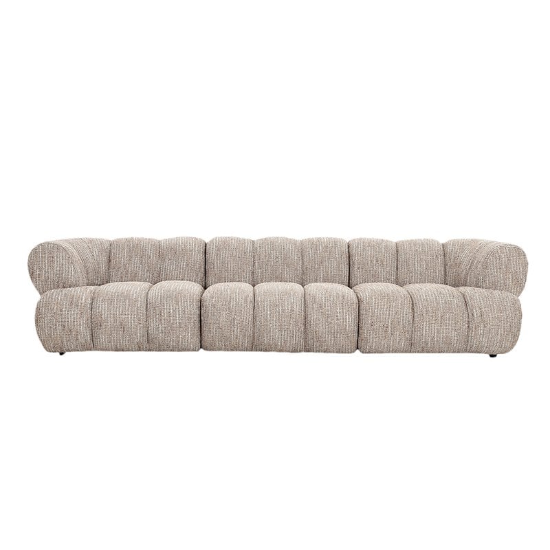 Beige 4-zits bank in moderne woonkamer