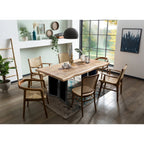 Eettafel 240x100 cm Hout en Metaal