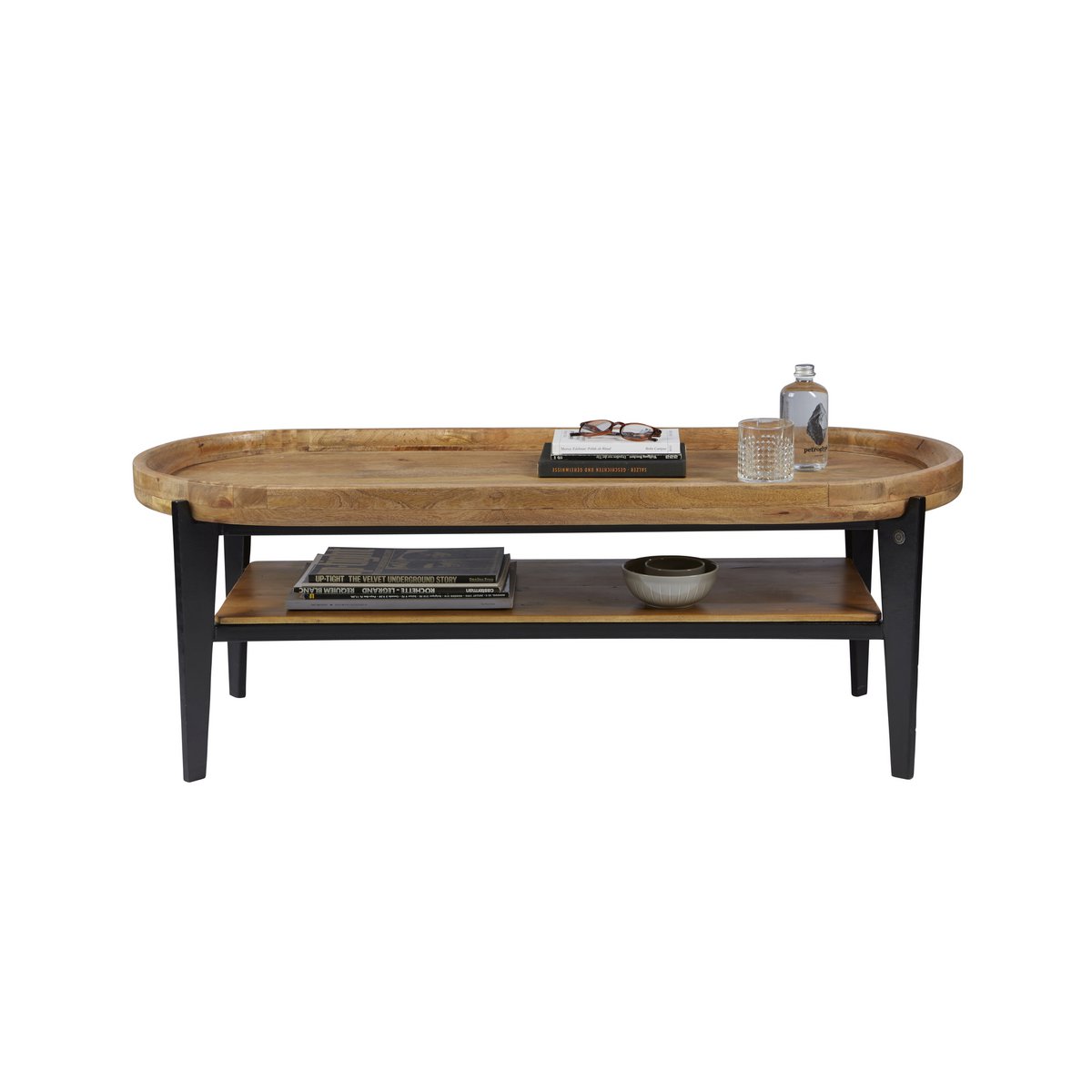 Rectangular Coffee Table with Tray