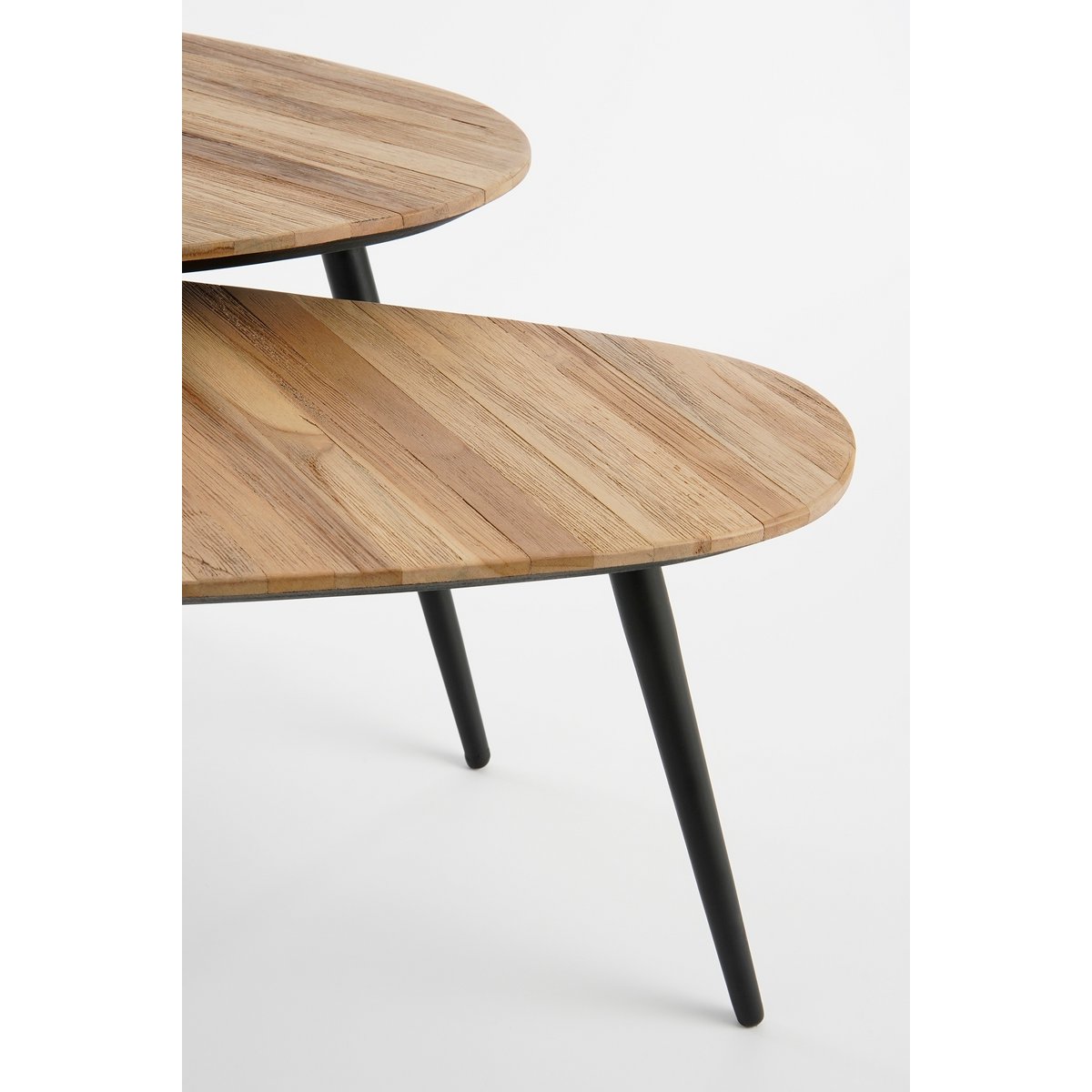 Jailey Bijzettafel - Set van 2 - Gerecycled Hout - Bruin - L84 x B39 x H39 cm