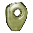 Lichtgroene Glazen Vaas L18xB8xH23 cm