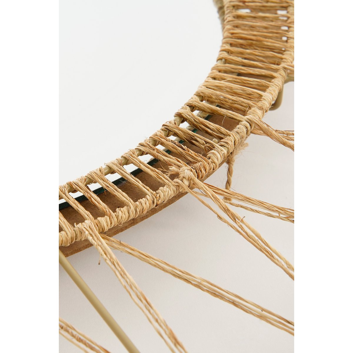 Ludy Wandspiegel Jute Ø70 cm Lichtbruin