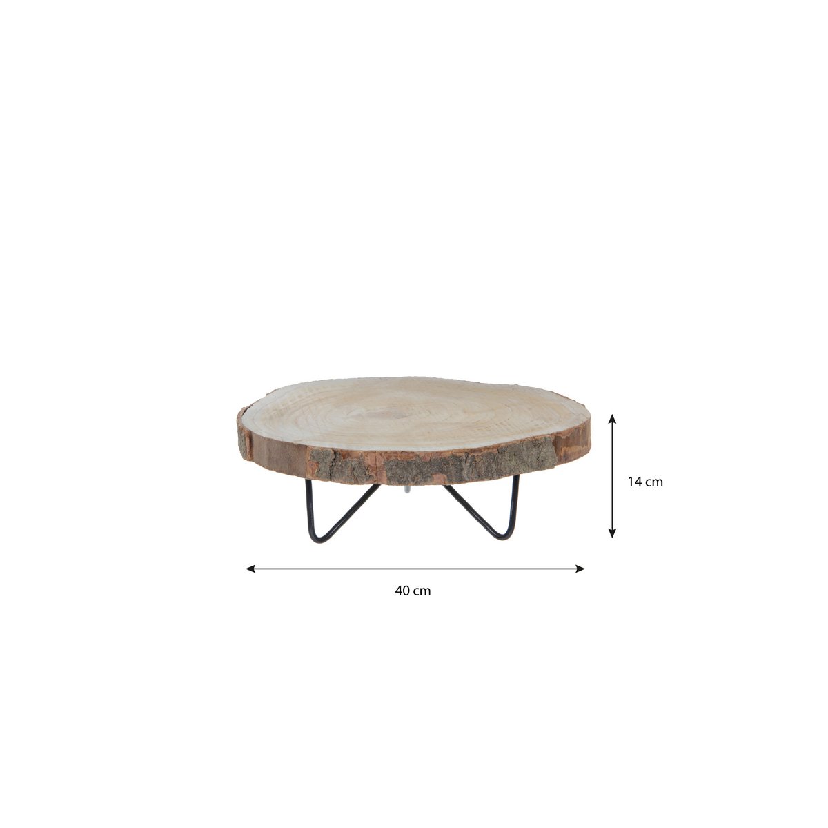 Boomstam Bijzettafel H14 x Ø40 cm Lichtbruin