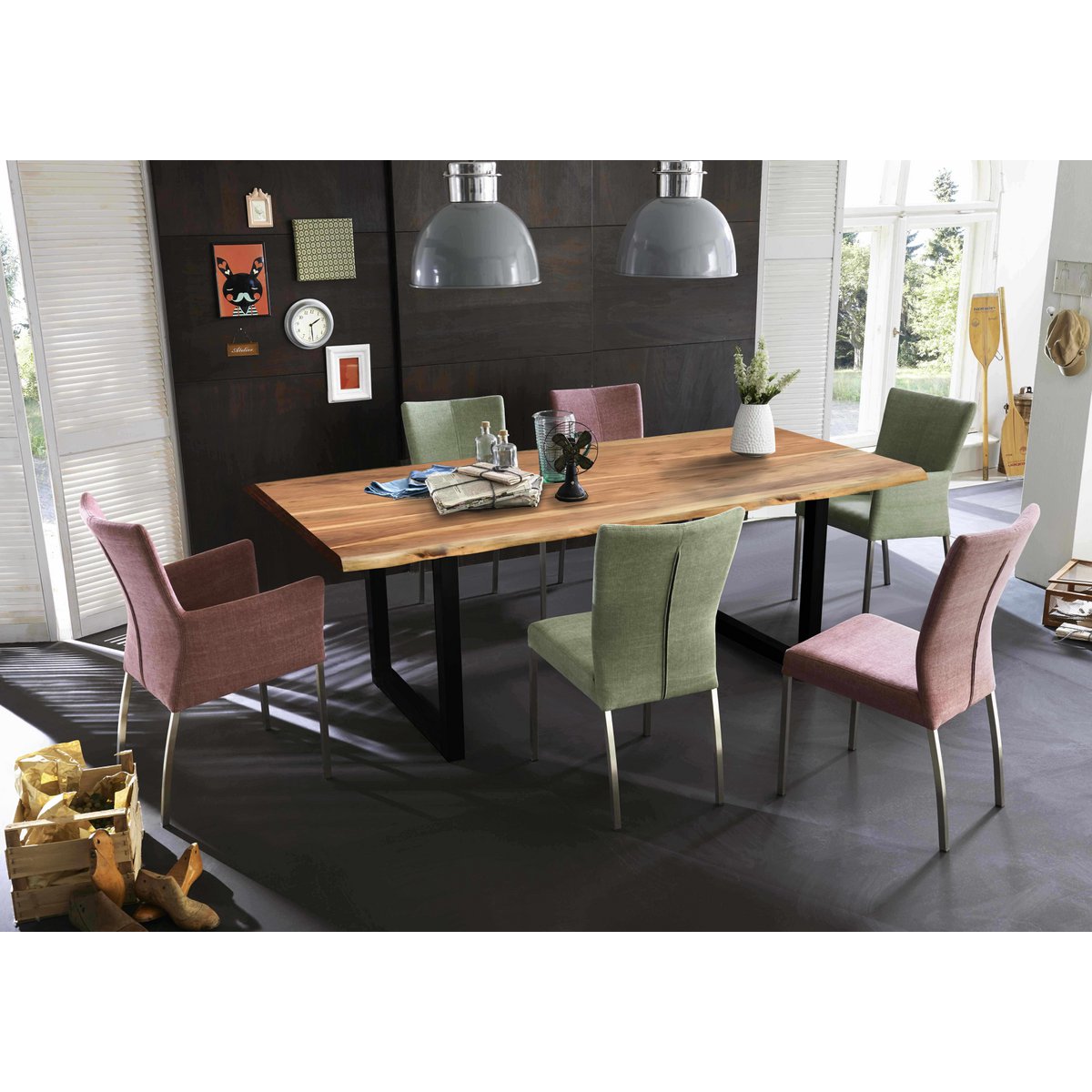 Tafel 200x100 cm van natuurlijk acacia