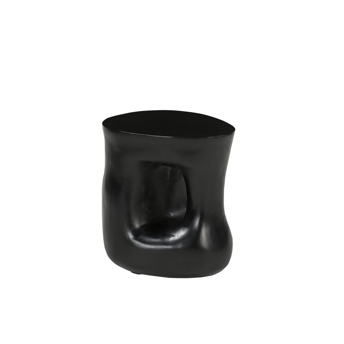 Side table of Mango Wood Black