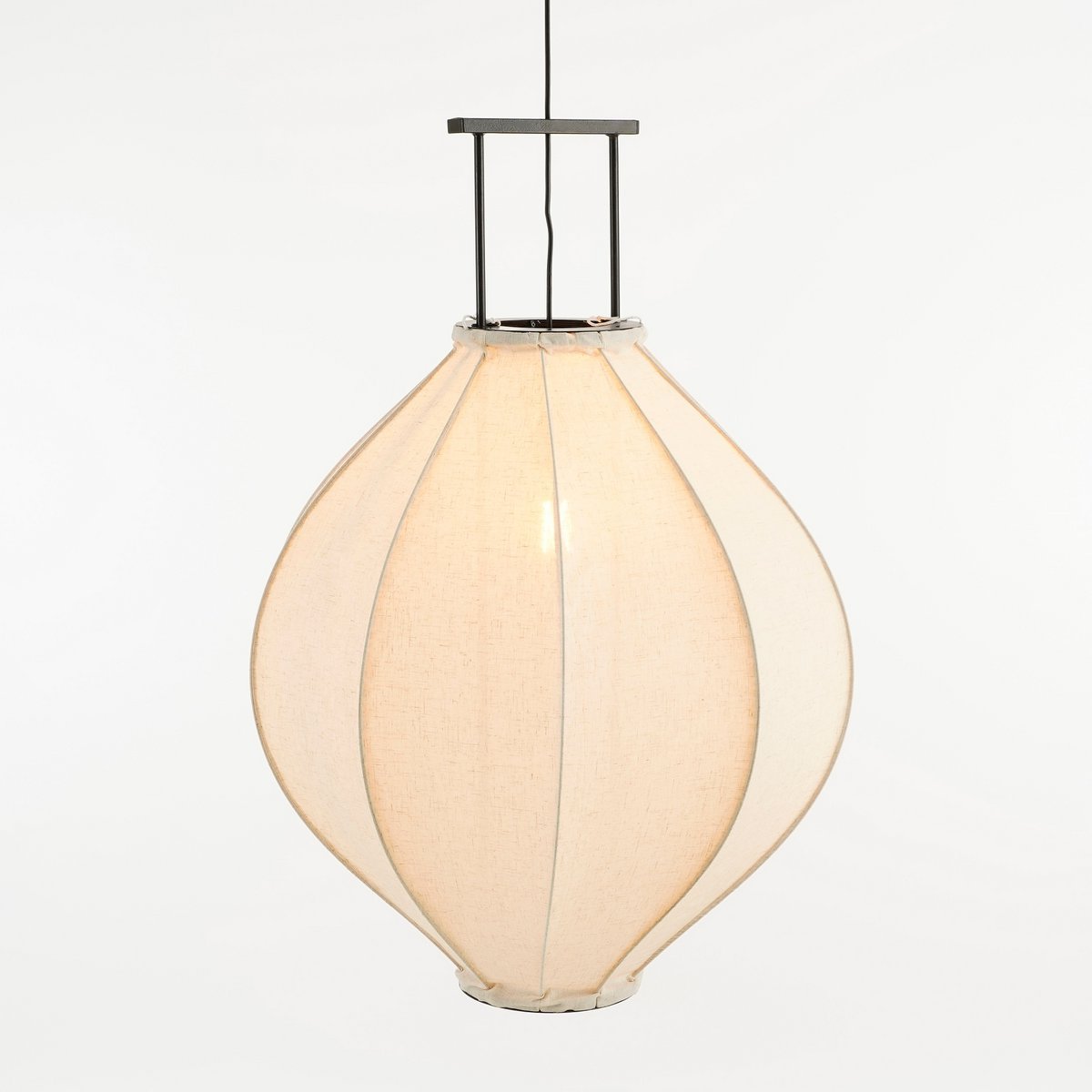 Pego Hanglamp Linnen Off White - H94 x Ø70 cm