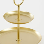 Rama Etagere 2 Laags Metaal Goud - L28 x B28 x H36 cm