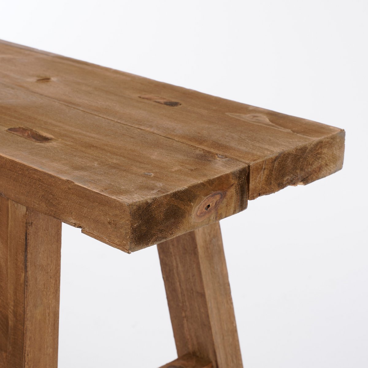 Houten Bankje - 108x20x37cm - Gerecycled  Hout - Bruin
