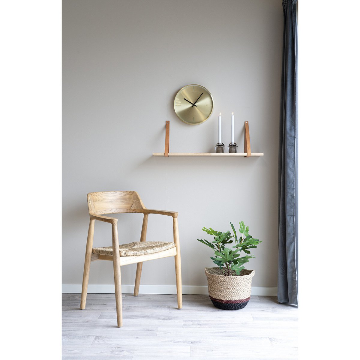 Wandklok Aluminium Goud Stil Uurwerk Ø30 cm