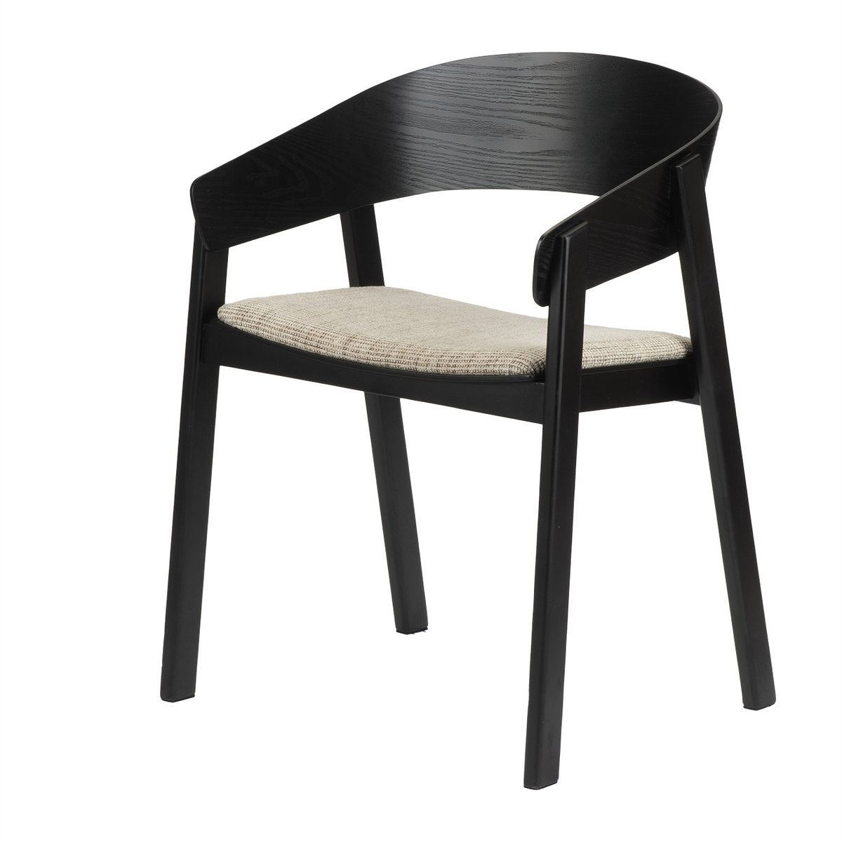 Edo houten fauteuils in zwart (Set van 2)