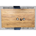 Dining table with iron frame 220x100 cm