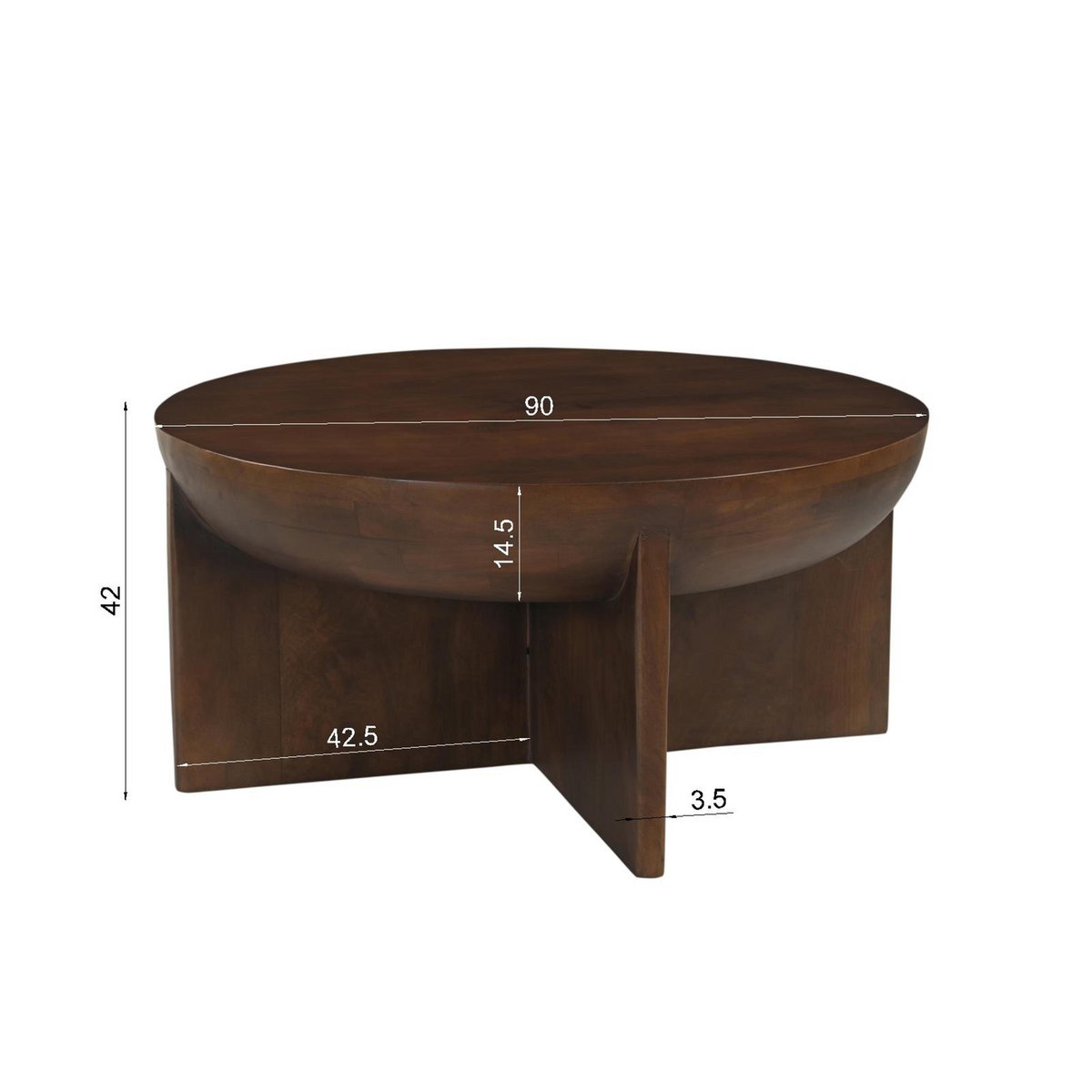 Solid Mango Wood Coffee Table
