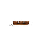 Schaaltjes en Dienblad Set - 200 ml Mangohout