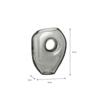 Grijze Glazen Vaas L18 x B8 x H23 cm