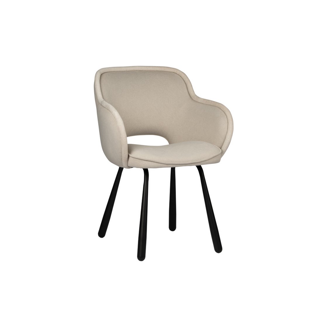 Olifant stoel in steenlook met ergonomisch design in moderne woonkamer