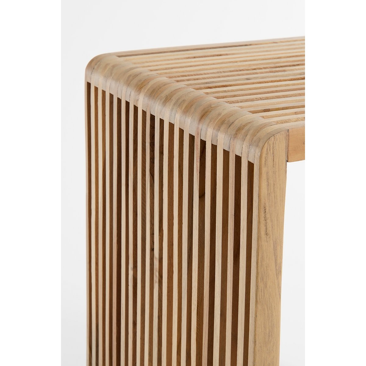 Bijzettafel Set van 3 Gerecycled Hout Bruin - L44 x B34 x H50 cm