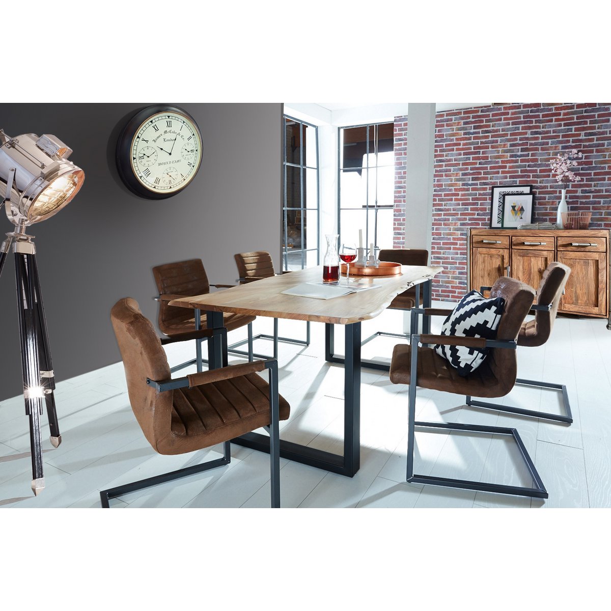 Dining table 240x100 cm Natural Acacia