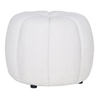 Poef Rond Wit Paisley-poef