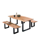 Tafel met zwart frame 160x85 cm