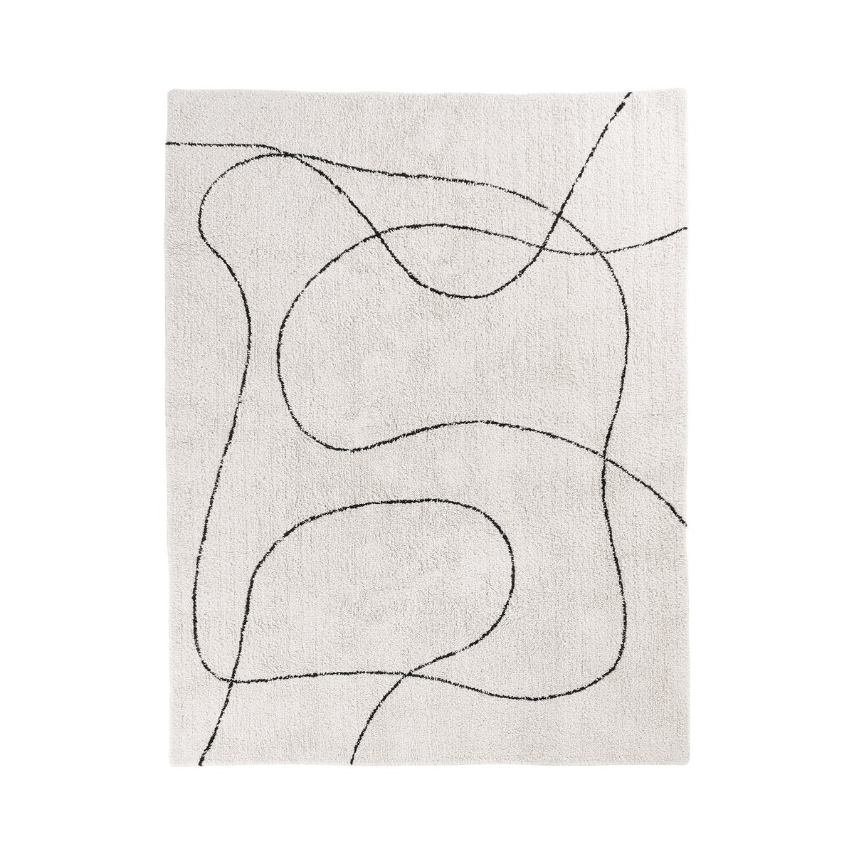 Multikleurig katoenen tapijt met abstract ontwerp in woonkamer