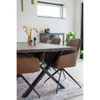 Havana Vloerkleed Chenille Polyester Blauw/Oranje 160x230 cm