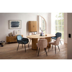 Mango Wood Cabinet with Slatted Design