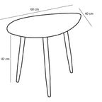 Bijzettafel Set van 2 - Metaal Zwart