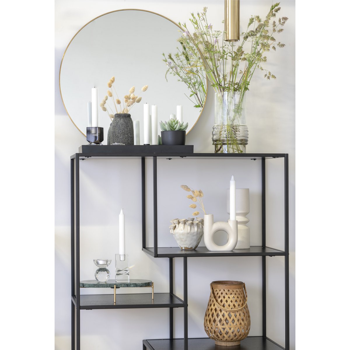 Decoratievazen Set van 3 - Antiek Lichtgrijs Terracotta