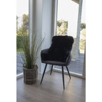 Lamsleer Zwart Vloerkleed 50x85 cm