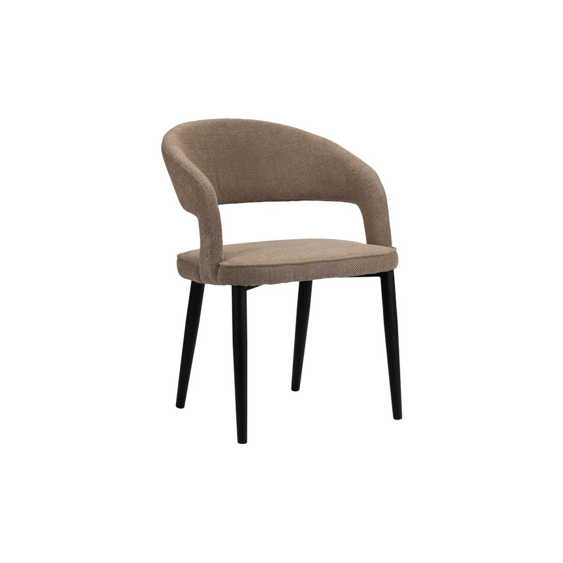 Bruine Tusk stoel met metalen frame in moderne eetkamer