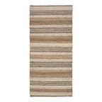 Handgeweven Morena gangloper in naturel en ivoor tinten